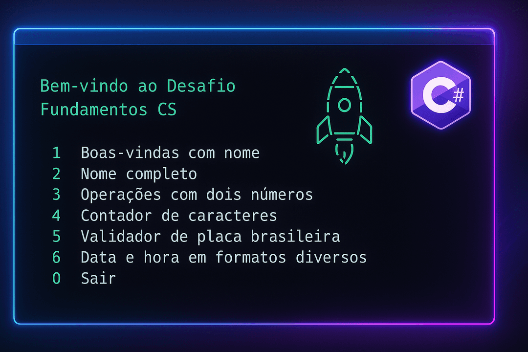 Thumbnail do Projeto 🚀 Desafio: Fundamentos C# - Rocketseat